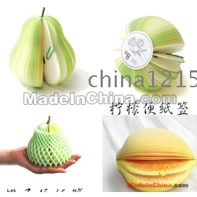  Free Shipping Fruit Notepad ,Memo Pad,Note Paper Hot Sale  100pcs/lot  cv13