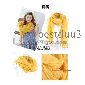 10pcs New Girls Women Long Soft Comfortable Scarf Shawl Neckerchief 20 Colors   bnb20