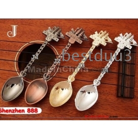 19 kinds of style  carved coffee spoon, cream spoon   30pcs/lot   fgf39