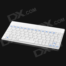 5pcs/free shipping 3 80-Key Chargeable Blue. tooth V2.0 -Slim Wireless Keyboard - White