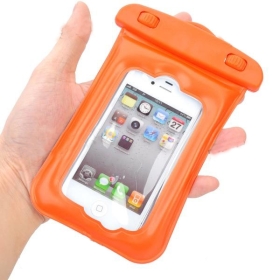 2012 Nueva bolsa impermeable protectora para el iPhone - rojizo envío libre 20pcs/lot de Orange