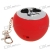 USB Genopladeligt Apple formet LED Mini Speaker nøglering - Rød ( 3.5mm/DC 5V ) SKU: 40214