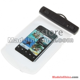 Waterproof Bag Case with Strap for Cell Phone - White 5pcs