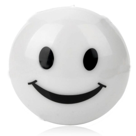 Cute Smile Face Style Color Changing LED Night Light Lamp - White