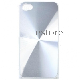 20pcs Stylish Protective Back Case for i--Phone /4 - Silver freeshipping