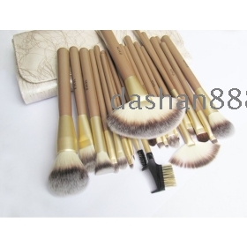 22pcs bruches Pro Tool Cosmetische make-up borstel set Kit Met oprollen lederen tas Case # 12620-3