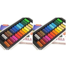 2012hot Chalk Hair Temporary Hair Chalk Color Dye Pastel Chalk Bug Rub Soft Fencai Bar 24 colores/set #1206-1