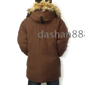 Coffee Colore   >>GOS106 Lowest price 1pcs NEW men expedition parka down jacket coat. ( Size:XXS XS S M L XL XXL XXXL) 