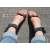 Película de color de la mano de la mujer zapatos de cuentas bohemio sandalias planas zapatos abiertos NO02