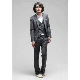 $688099 custom-made silver suit  suit wedding suit Stylish polyester chemical fiber Slim Fit strip 2 Buttons men's Suit 