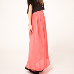 Free shipping Fashionable Womens dresses Romantic Style Drape  Long Skirt Watermelon Red S,M,L CS12060421-3