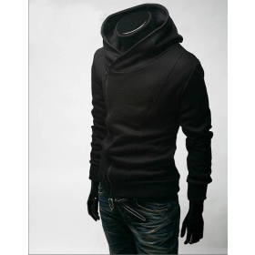 New Arrival Men's Winter Coat Cool Boy Zip Coat Black Y09122801