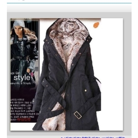 Plus size gratis verzending Winterjas Hot mode van hoge kwaliteit Behaard Inside Lady's Warme Jas Zwart S / M / L / XL / XXL / XXXL / XXXXL SW11091903