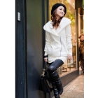 Free Shipping Womens Long Sleeve Jackets Fashion Outwears Coats Hot Sale Fine Quality Hooded Warm Coat White TQ11100501