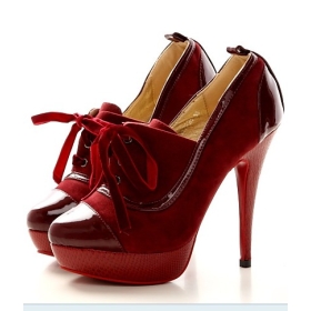 Free Shipping Sexy Water Proof Strapped Leather Pumps Red Popular NEW arrivals U10081326-1