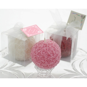 Rose Ball Candle wedding candle(24pcs/lot)