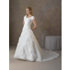 High quality!2010 style generous /A-Line  Sleeved White Applique for brides wedding dresses 