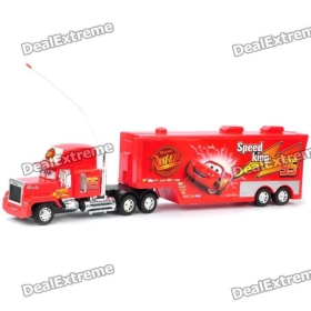 The  Cartoon Style Four  Super Truck Toys with Remote Controller - Red SKU:114633