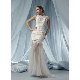 / Sequins Sleeveless zipper up  wedding dress