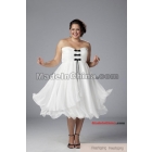    Splendid Empire Sweetheart Tea-Length Bowknot Plus Size Wedding Dresses