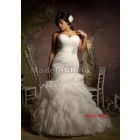  Custom- 2013  Style 3124 Ruffled Organza.Chapel train bride Plus Size Wedding Dresses