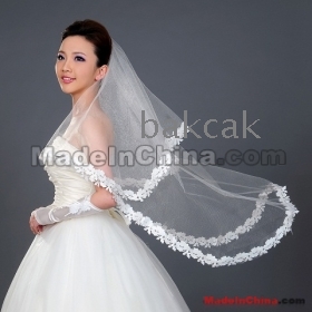 Groothandel - boutique maat gemaakte mooie accessoires kanten Wedding Dress Bridal Veils 2012