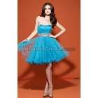 custom-mad 2012  organza strapless Beading short/mini Alyce Satin Rouge Prom Dresses - Style         