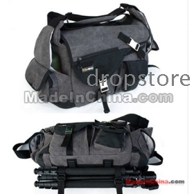 Large DSLR Waterproof Canvas Camera bag 14'' Laptop Toimend Shoulder Bag  EOS   DSLR