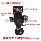 Wholesale -10PCS  H3000 Car DVR, double camera vehicle DVR, sports 2CH DVR