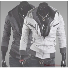 משלוח -חינם סיטוני - סלים mens Jacket מזדמנים Jacket mens הסווטשרט של האנשים האפורים מוצרי הלבשה תחתונה של מעיל גברים XXL XL L M