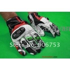 Free shipping 2012 Dainese Blaster Leather Gloves motorcycle Gloves motor gloves red/white  001