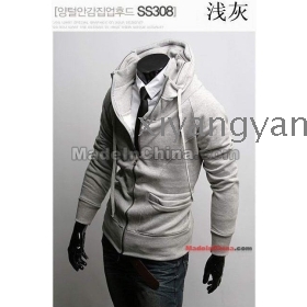 Бесплатная доставка Южной куртку / пальто Высокое -образным вырезом Цвет: светло-серый темно-серого winered Размер: ML- XL-XXL 10