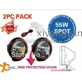 2X9" HID XENON DRIVING 55W EURO BEAM OFF ROAD WORK LIGHT 4X4 4WD UTE  12V