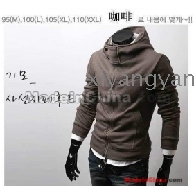 Free shipping High-end fashion features more than a thick catch hair even cap zipper defended garment jacket Size M,L XL XXL     18a