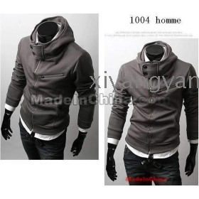 Free shipping High-end fashion features more than a thick catch hair even cap zipper defended garment jacket Size M,L XL XXL     21a