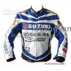 Moto bundy závodní bunda motocyklu SUZUKI bunda bílá / černá voděodolná a větruvzdorná s7