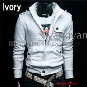 new arrival free shipping men's hoodies korean fashion hoodie jackst slim cotton cardigan outerwear 4 color m-xxl   m2