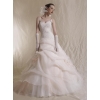 /A-Line Strapless Cathedral train satin /taffeta/chiffon wedding dress for brides 2010 style wedding dresses v11