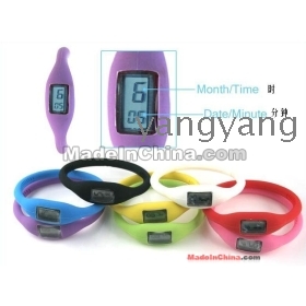 Free shipping,new Silicone Minus Ion Sports Wristwatch Bracelet Sports watch   Q122