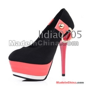 Free Shipping Wholesale New Hot Sale Specials spike  fashion stitching color platform party wedding heel shoes EU34-39