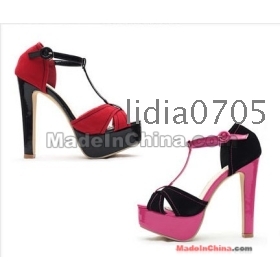 Free Shipping Wholesale New Hot Sale Specials spike peep toe Super sexy mix color nightclub waterproof heel sandals EU35-39
