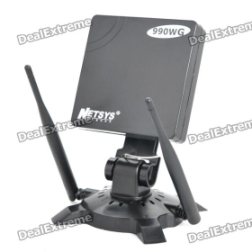 Netsys 990WG USB 2.0 5800mW 802.11b/g 54Mbps Wi-Fi Wireless Network Adapter w/ 3 Antennas - Black SKU:115697