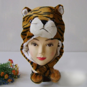 Vente en gros - tigre brun chapeau de mode d'hiver de chapeaux de dessin animé modèle animal cap casque chapeau Dicer