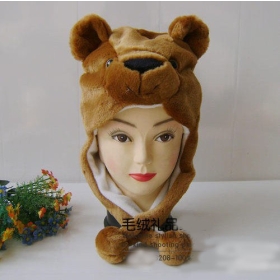 Wholesale - brown bear fashion hat winter hats cartoon animal model cap headgear dicer chapeau 