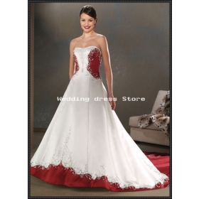06 wedding dress, white satin  gown! W-95