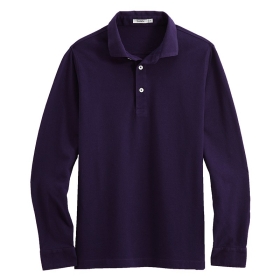 VANCL Rodwell Solid Long Sleeve Polo (férfiak) Purple SKU: 185022