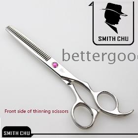 SMITH CHU de cabelo profissional Scissors 6,0 polegadas 16,5 cm Barber Tesoura Kit Rosa CZdiamond parafuso JP440C Stainless Steel HM101
