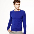 VANCL Basic Cotton Sweater (Men) Ocean Blue SKU:638562