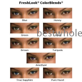 Wholesale - Mix 50 pairs/100 pieces Freshlook Color Contact Lenses 3 Tones Crazy Lens colors contact lens FRESHLOOK  09