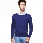 VANCL Modal Knit Sweater (Men) Dark Blue SKU:638403